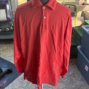 Harry Vardon Orange Red Men's Long Sleeve Shirt Size XXL